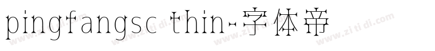 pingfangsc thin字体转换